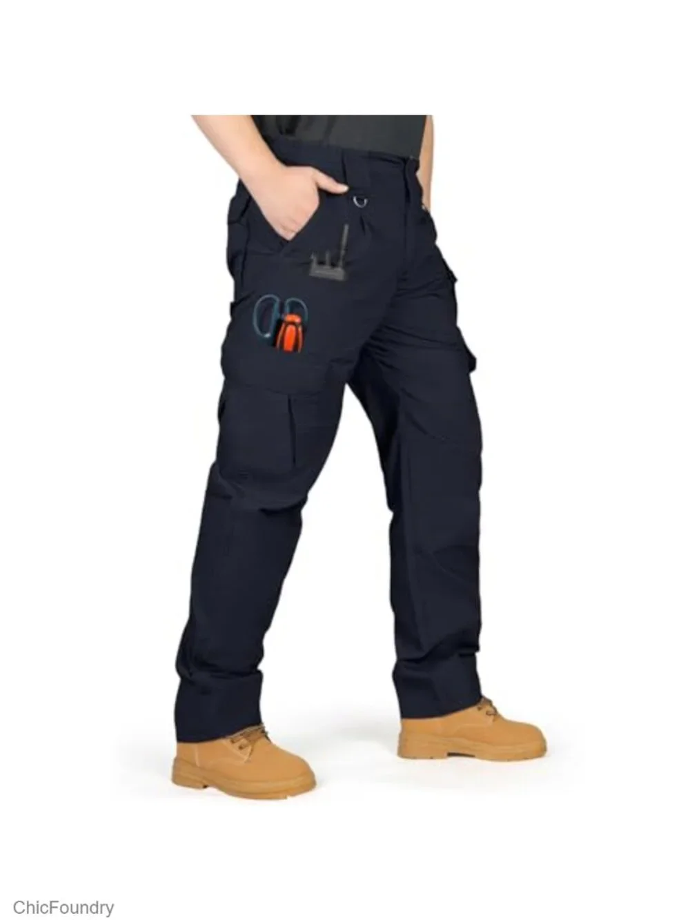 Men's Stretch Tactical Cargo Pants with Multiple Pockets